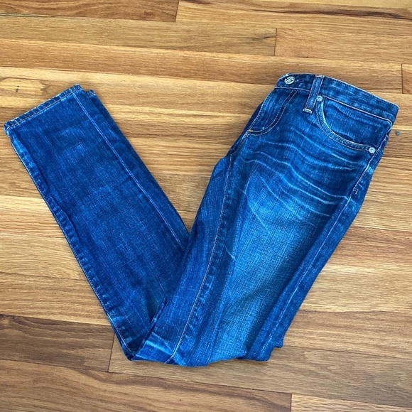 Adriano Goldschmeid AG Women’s Stilt Blue Cigarette Leg Jeans Size 24R - Picture 1 of 9